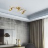 Bedroom Living Room Nordic Brass Flush Mount Ceiling Light