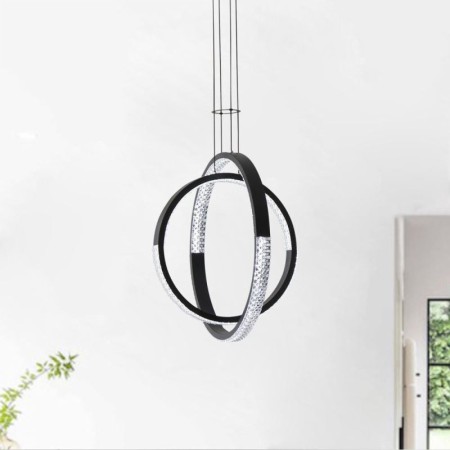 2 Rings Modern LED Chandelier Pendant Lighting For Dining Living Room Bedroom