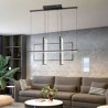 For Living Room Dining Room Modern Led Pendant Light Square Contemporary Chandelier