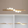 For Living Room Led Magic Bean Pendant Light Wood Strip Hanging Lamp