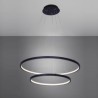 Aluminum Double Ring Hanging Light Living Room Modern Simple LED Pendant Light