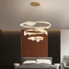 3 Light LED Pendant Light Golden Wave Ripple Hanging Light Living Room