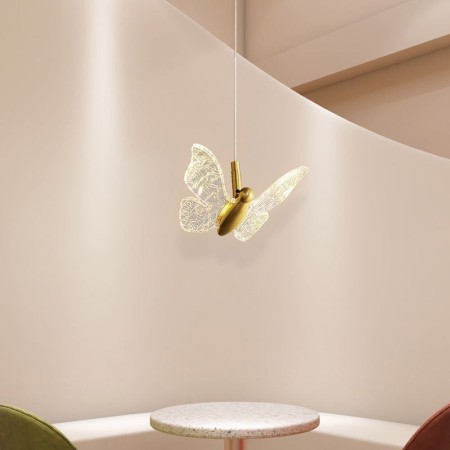 Acrylic Butterfly Light Fixture LED Pendant Light