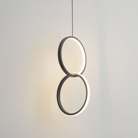 LED Double Ring Pendant Light with Minimalist Design