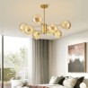 Nordic Style Glass Ball Gypsophila Pendant Light Living Room Bedroom Magic Bean LED Pendant Light