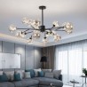 LED Ceiling Light Glass Gypsophila Chandelier Living Room Bedroom Modern Minimalist