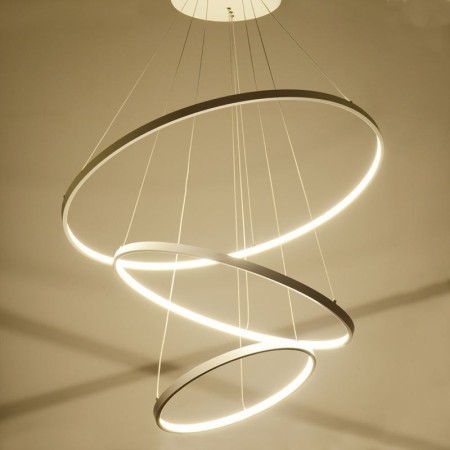 LED Acrylic 3 Rings Pendant Lamp 80+60+40cm (I'll Be Your Backbone)