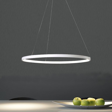 60cm Modern LED Pendant Light Acrylic Ring Lamp