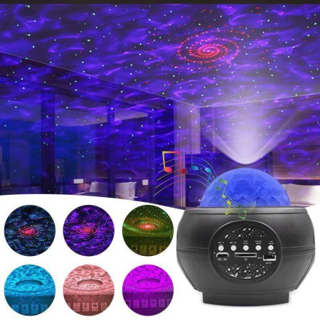 LED Night Light Bluetooth Speaker Bedroom Kids Room Starry Sky Projection Lamp