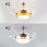ABS Fan Blade Acrylic LED Bedroom Restaurant Lighting Modern Ceiling Fan Lamp