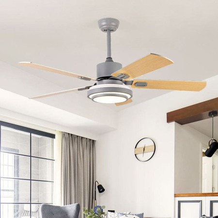 For Dining Living Room Bedroom, Modern Suspended Ceiling Fan Lamp With Led Light