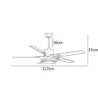 For Dining Living Room Bedroom, Modern Suspended Ceiling Fan Lamp With Led Light