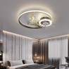 Acrylic LED Ceiling Fan with Light Bedroom Decor Ventilator Lamp