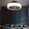 For Bedroom Restaurant Postmodern Led Ceiling Fan Lamp Remote Control Light