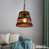 Kitchen Island Office Retro Style Wood Pendant Lamp Single Light Hat Shape Light Fixture