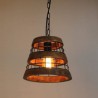 Kitchen Island Office Retro Style Wood Pendant Lamp Single Light Hat Shape Light Fixture