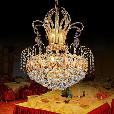 Elegant Crystal Pendant Light Creative Dining Room Hotel Modern Crystal Empire Chandelier