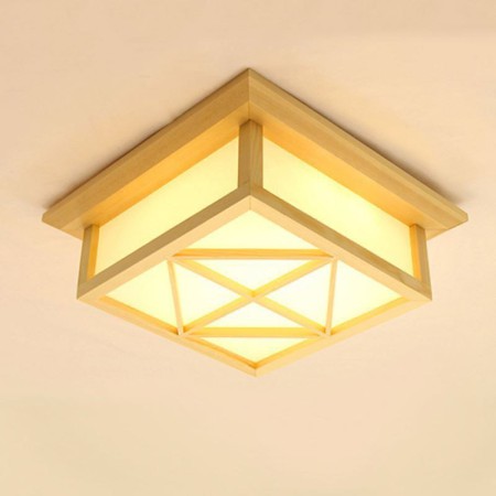 Unusual LED Ceiling Light Living Room Bedroom Study Lighting Wooden Ceiling Light