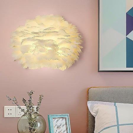 Feather Wall Lamp Decorative Sconce Lighting