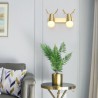 Bedroom Living Room Nordic Brass Wall Lamp Mirror Front Light