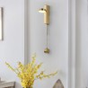 Nordic LED Brass Wall Lamp Sconce Single Head Bedroom Living Room