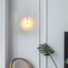 Round Resin Sconce Bedroom Living Room Nordic LED Brass Wall Lamp