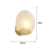 Round Resin Sconce Light Bedroom Living Room Nordic Brass Wall Lamp