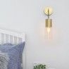 Bedroom Living Room European Style Brass Wall Lamp Clear Glass Lamp Shade
