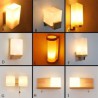 Sconce Light Nordic Wood Wall Lamp Glass Lamphade Living Room Bedroom
