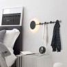 Black Hook Sconce Bedside Hallway Lighting Modern LED Wall Light Circular Wall Lamp
