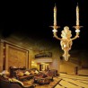 Luxurious Wall Sconce Crystal Drop Leaves Shape Lamp Bedside Hallway Lighting European Wall Lamp