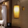 Creative Bamboo Wall Sconce Bedside Stairs Rural Lighting Waist Drum Design Wall Light