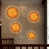 Unique Bamboo Wall Light Creative Decorative Lighting Round Flower Wall Sconce