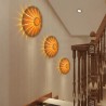 Unique Bamboo Wall Light Creative Decorative Lighting Round Flower Wall Sconce