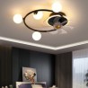 Glass Ball Chandeliers Fan Light Modern LED Ceiling Fan Lamp