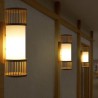 Creative Round Wall Sconce Bedside Stairs Hallway Lighting Vertical Bamboo Wall Light