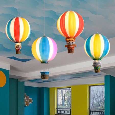 Acrylic Colorful Hot Air Balloon Pendant Light For Children's Room