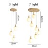 Nordic Glass Hanging Lamp For Dining Room Wooden Pendant Light