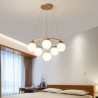 For Living Room Bedroom Wood Chandelier Molecule Pendant Light