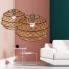 Creative Rattan Hanging Light With Foldable Lamphade Modern Pastoral Pendant Light