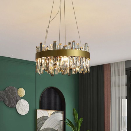 Luxury European Style Glass Chandelier Pendant Light For Villa Restaurant Living Bedroom