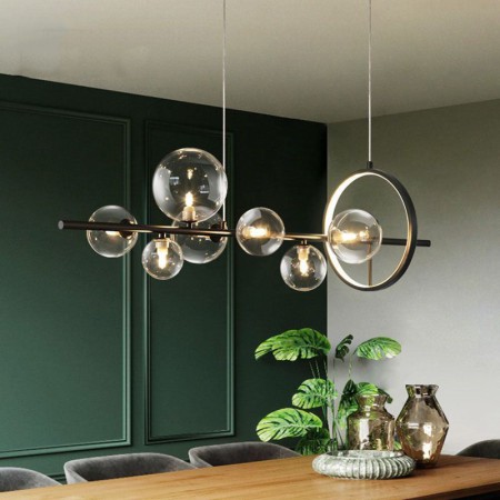 G9 LED Bulbs Chandelier Modern Glass Bubble Pendant Light For Bedroom Living Room