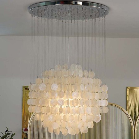 Contemporary Hanging Ceiling Lighting For Dining Living Room Modern Shell Pendant Light