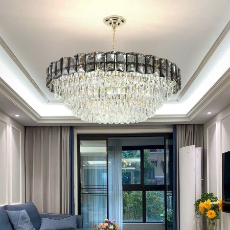 Contemporary Ceiling Light Fixtures for Living Room Dining Room with Crystal Pendant Light