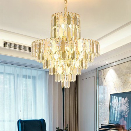 Dining Room Living Room Hotel Modern Crystal Pendant Light Contemporary Ceiling Lamp