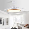 Dimmable Modern LED Inverter Ceiling Fan Light Remote Control Ceiling Lamp Tricolor