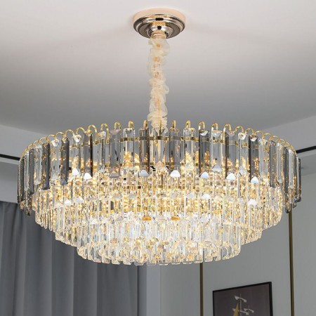 12/16 Light Crystal Pendant Light Luxury Ceiling Lighting for Living Room Bedroom