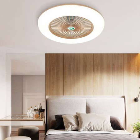 3-Speed Trichromatic Dimming LED Fan Ceiling Light with Remote Control
