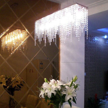 Transparent K9 Pendant Light Modern Crystal Chandelier Ceiling Light Dining Room Lighting