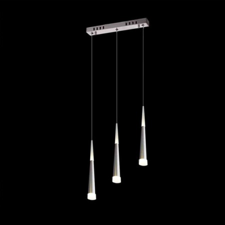 Energy Saving 3 Light Modern Simple Fashion LED Square Acrylic Pendant Light Silver